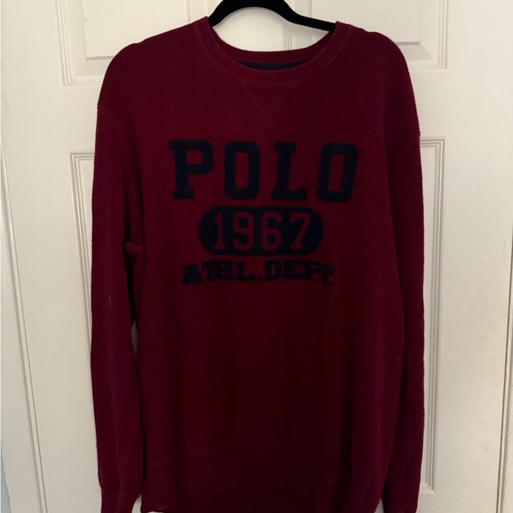Ralph Lauren Burgundy Polo Sweater